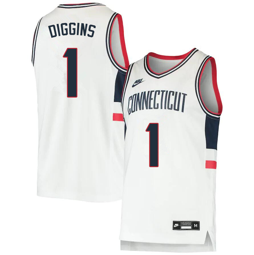 Men #1 Rahsool Diggins Uconn Huskies College Basketball Jerseys Sale-Throwback - Click Image to Close